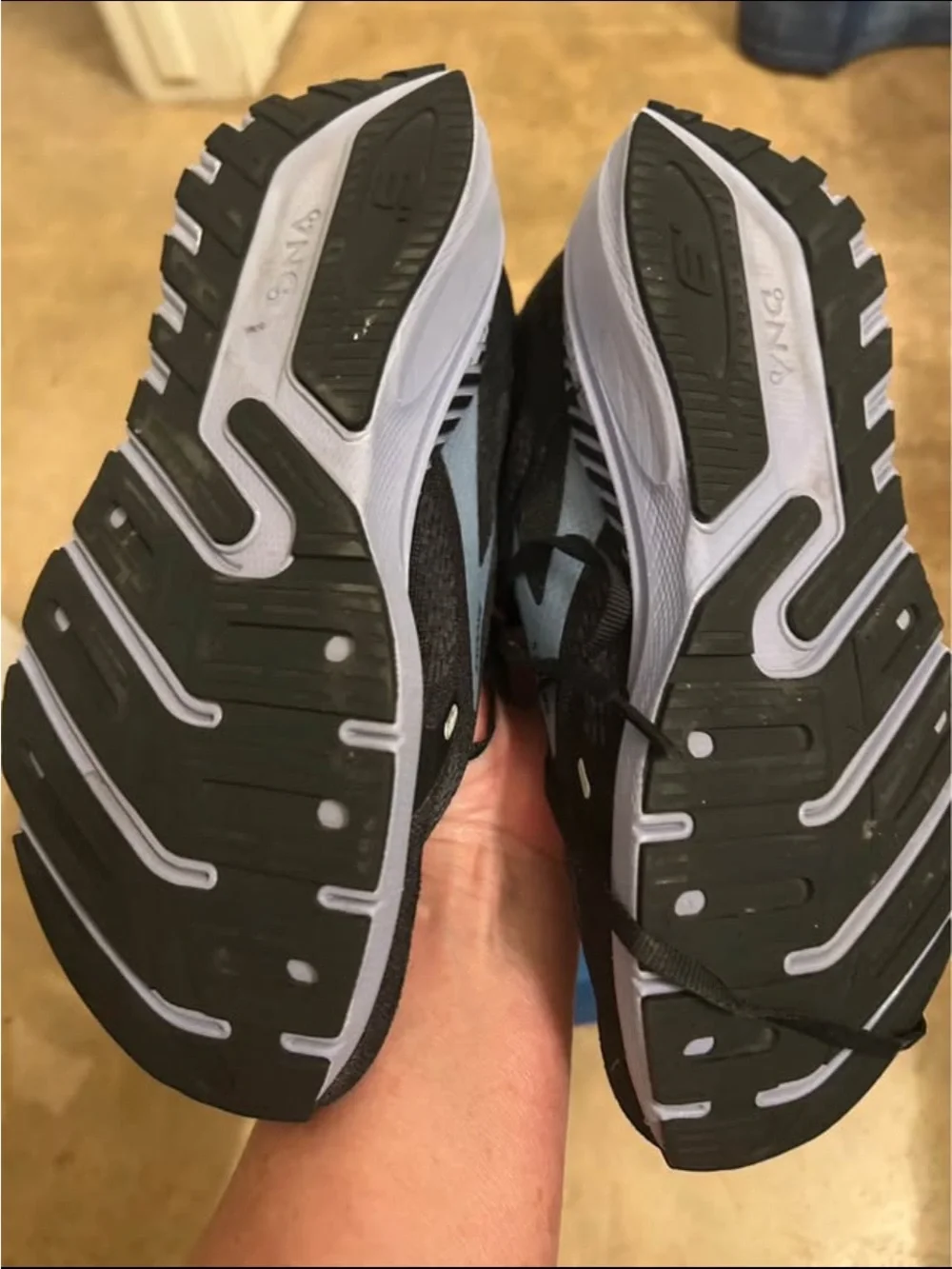Brooks Black Sneakers with Pale Blue Accents